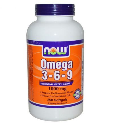 NOW Omega 3-6-9 1000 мг softgels (250 кап)