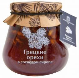 Варенье из грецких орехов с курагой в сосновом сиропе (290 г), Косьминский гостинец