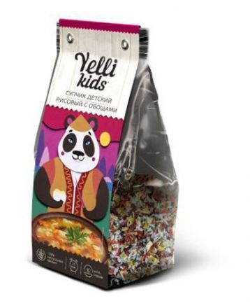 Детский супчик рисовый с овощами Yelli kids (100 г)