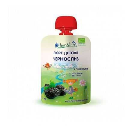 Пюре детское Органик чернослив с 4 мес. Fleur Alpine (90 г)