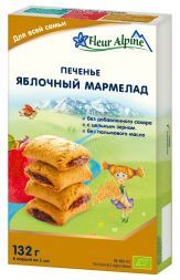 Печенье детское &quot;Яблочный мармелад&quot; с 18 мес. Fleur Alpine (132 г)