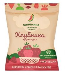 Здоровый ягодный перекус из клубники Зеленика (15 г)